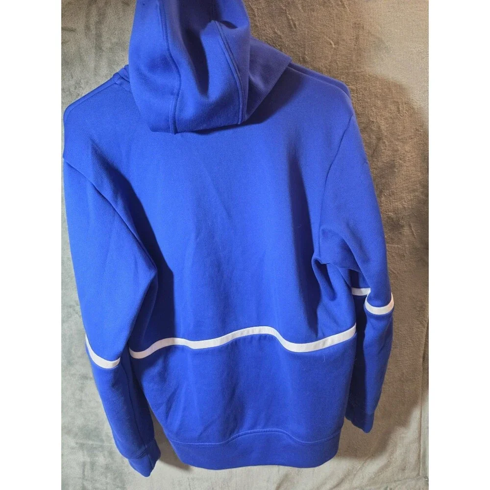 Adidas Team Issued Full Zip Hoodie Blue White Eagle Logo Men's Medium M